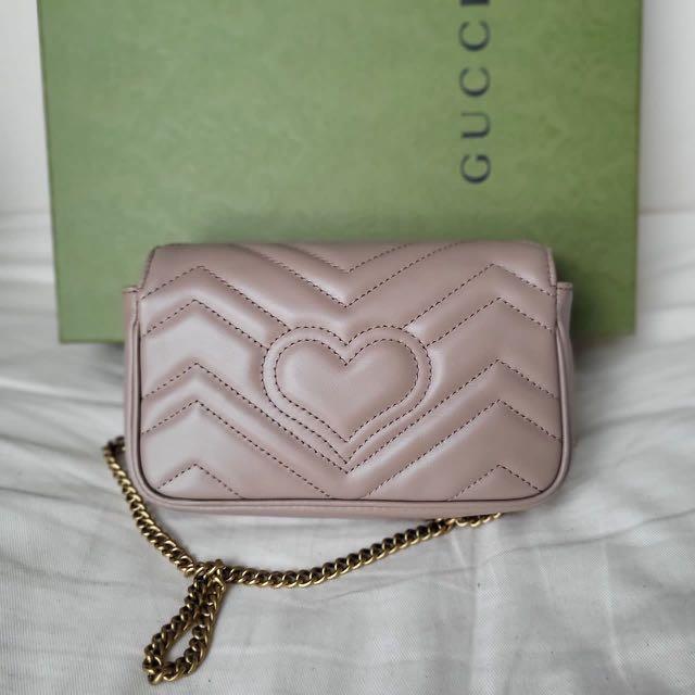 Gucci Marmont Supermini Nude Women S Fashion Bags Wallets Purses