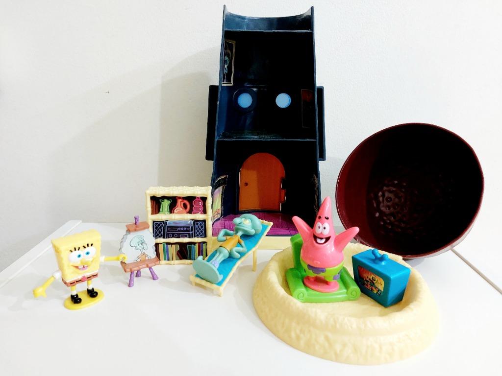 Spongebob Squidward Ester Island Head And Patrick Bikini Bottom Playset Original From Simba