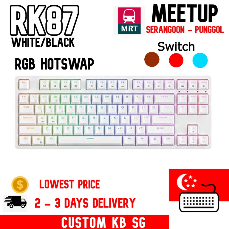 Rk Hot Swappable Rgb Mechanical Keyboard Computers Tech Parts Accessories Computer