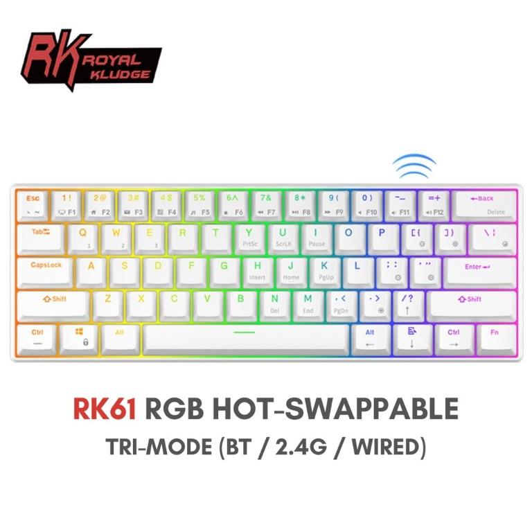Sg Royal Kludge Rk Hot Swappable Bluetooth Wireless Rgb Mechanical Gaming Keyboard Keys
