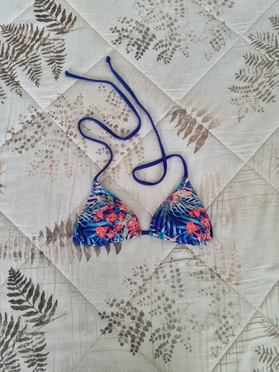 Roxy Triangle String Bikini Top Tropical Blue S Women S Fashion Swimwear Bikinis