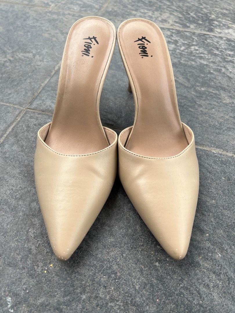 Fioni Nude Cone Heels Women S Fashion Footwear Flats Sandals On