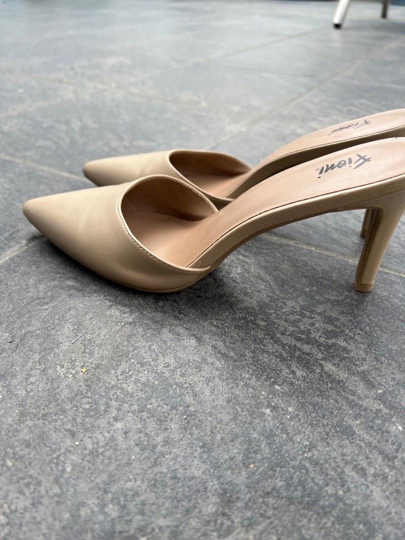 Fioni Nude Cone Heels Women S Fashion Footwear Flats Sandals On