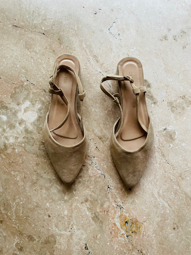 Olivia Mnl Kitten Heels Nude Women S Fashion Footwear Heels On Carousell