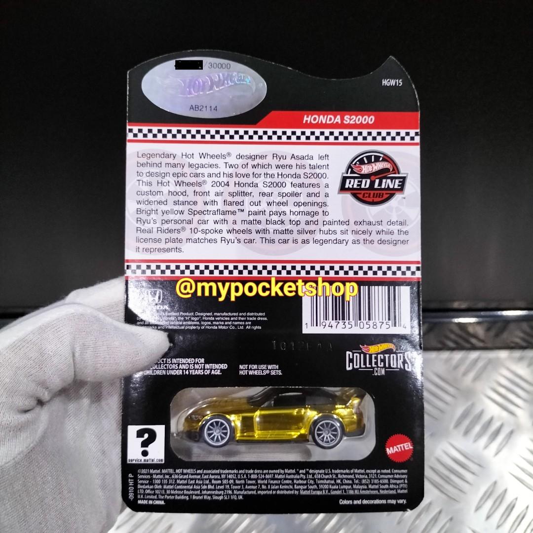 Sold Out Hot Wheels Ryu Asada Honda S Spectraflame Yellow