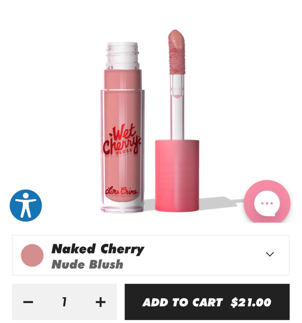 Lime Crime Wet Cherry Lip Gloss Naked Cherry Beauty Personal Care Face Makeup On Carousell