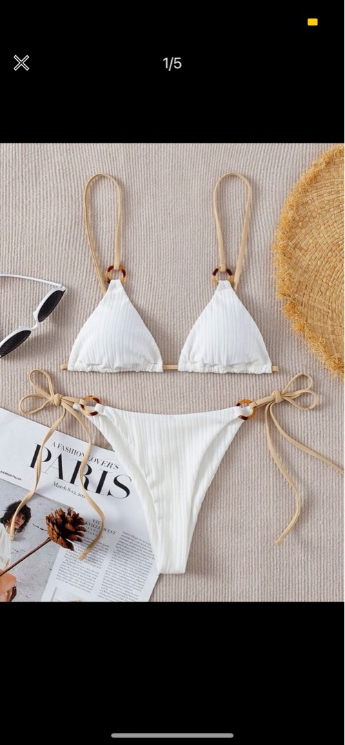 Bn Shein White Bikini Women S Fashion Swimwear Bikinis Swimsuits