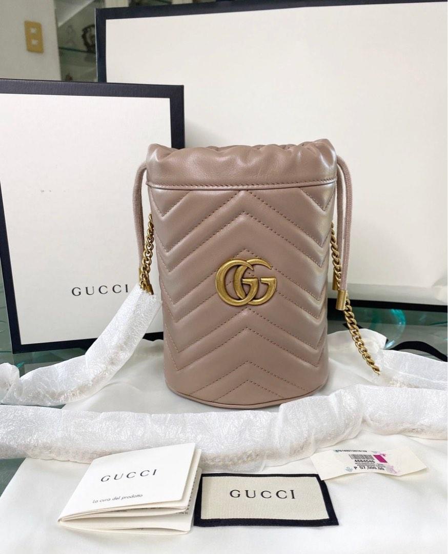 Gucci Marmont Nude Rose Bucket Bag Luxury Bags Wallets On Carousell