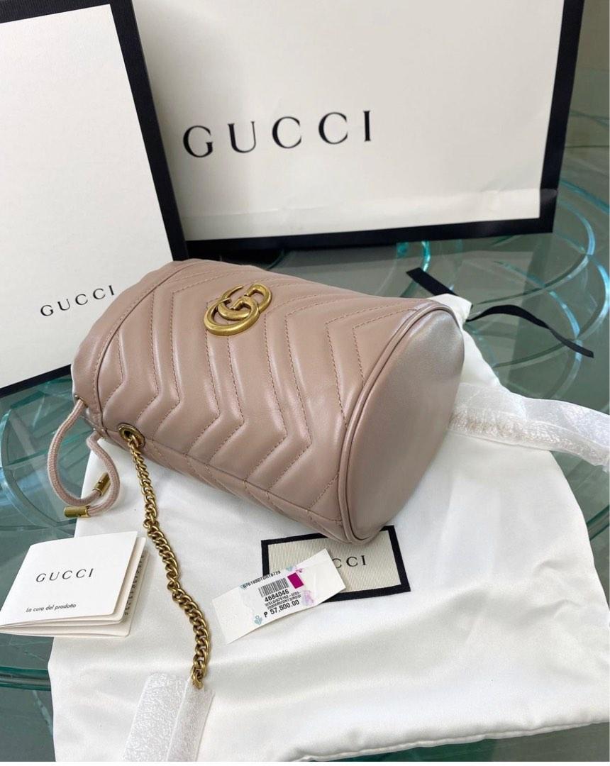 Gucci Marmont Nude Rose Bucket Bag Luxury Bags Wallets On Carousell