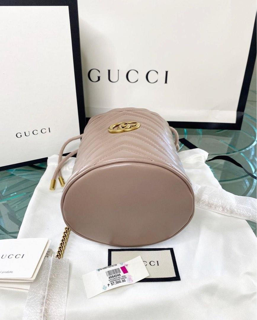 Gucci Marmont Nude Rose Bucket Bag Luxury Bags Wallets On Carousell