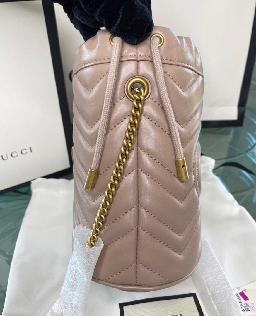 Gucci Marmont Nude Rose Bucket Bag Luxury Bags Wallets On Carousell