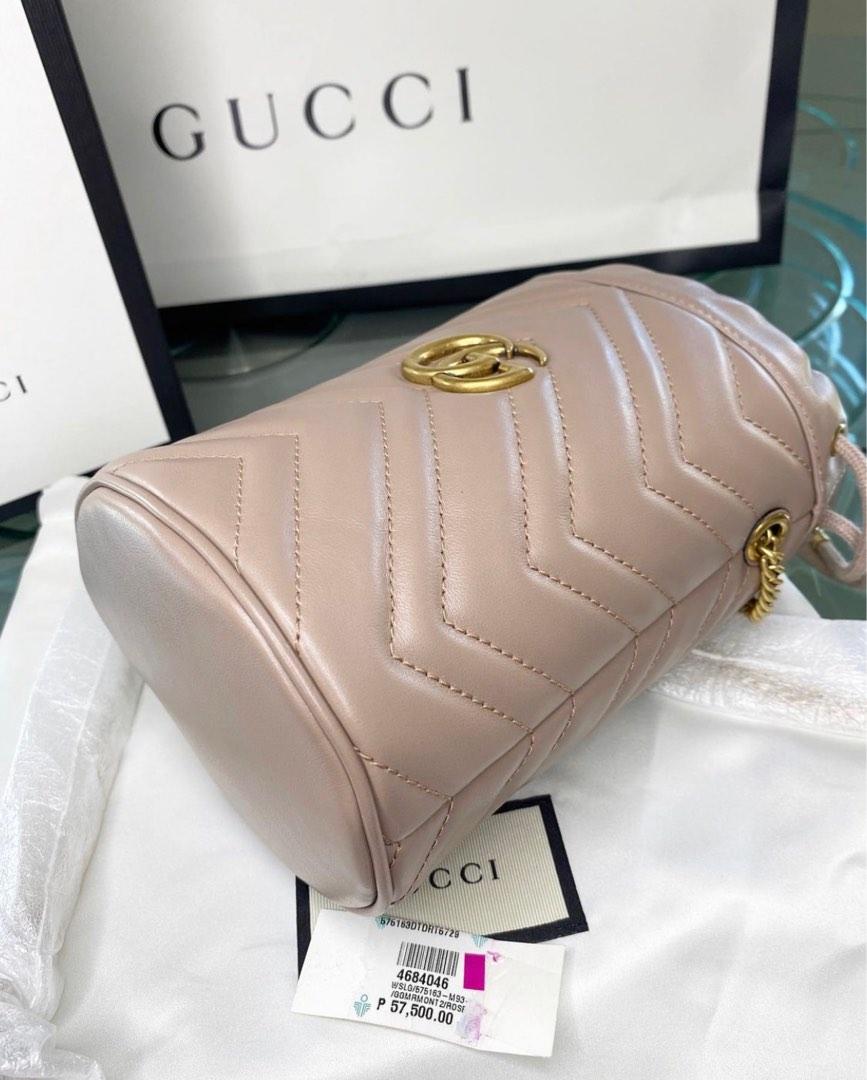 Gucci Marmont Nude Rose Bucket Bag Luxury Bags Wallets On Carousell