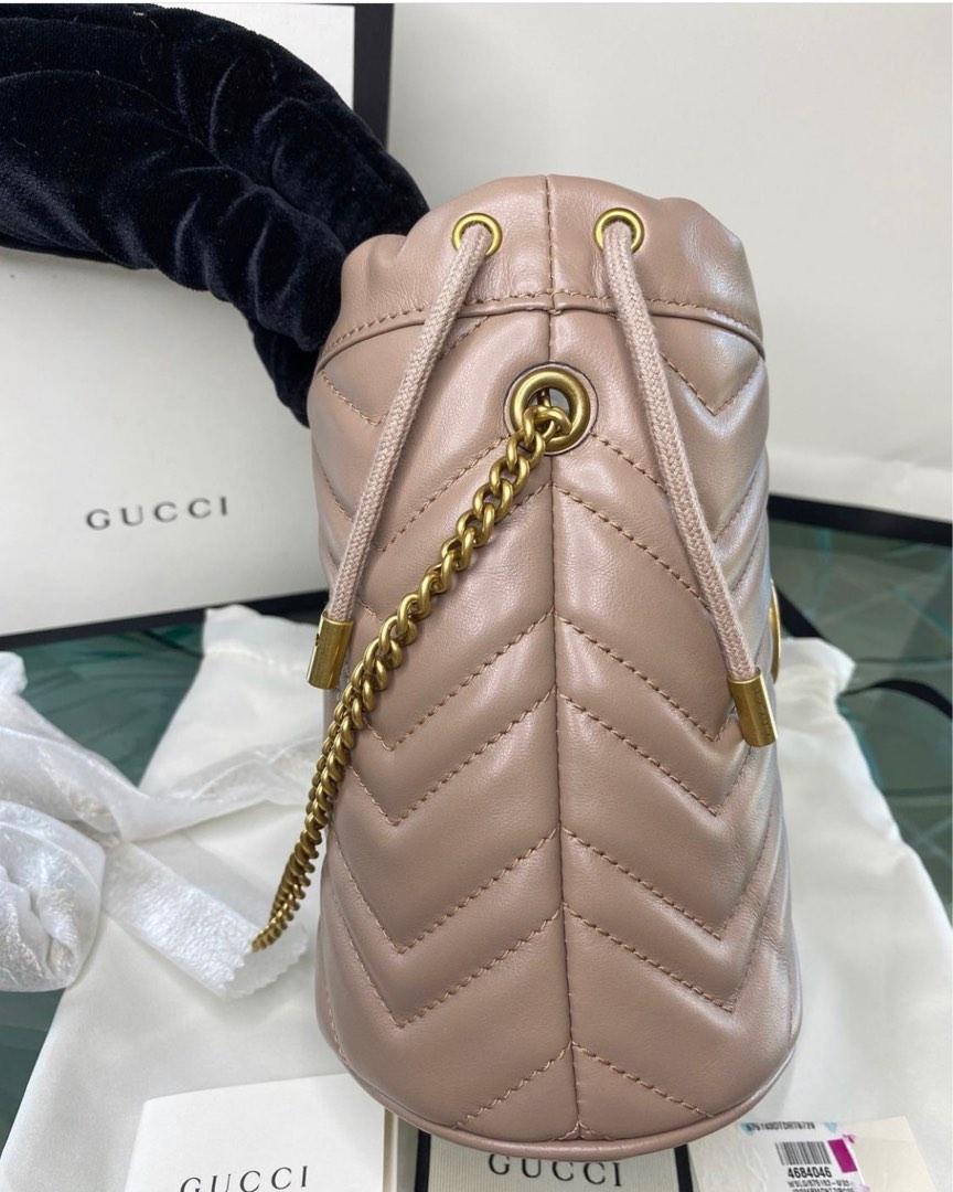 Gucci Marmont Nude Rose Bucket Bag Luxury Bags Wallets On Carousell