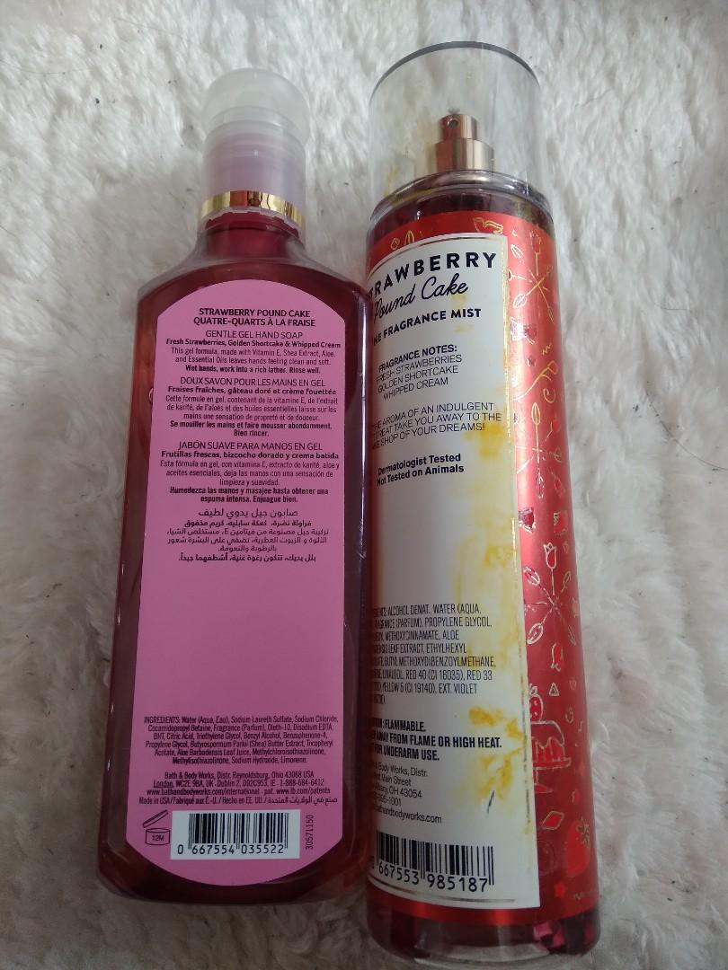 Bbw Strawberry Pound Cake Mist Leaked Beauty Personal Care