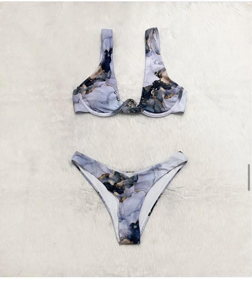 Underwire Marble Bikini Women S Fashion Swimwear Bikinis Swimsuits