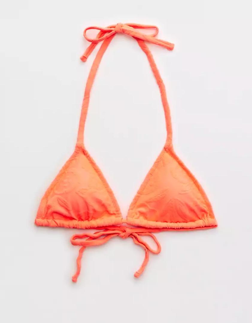 One Set Aerie Terry String Triangle Bikini Top And Bottom Fesyen