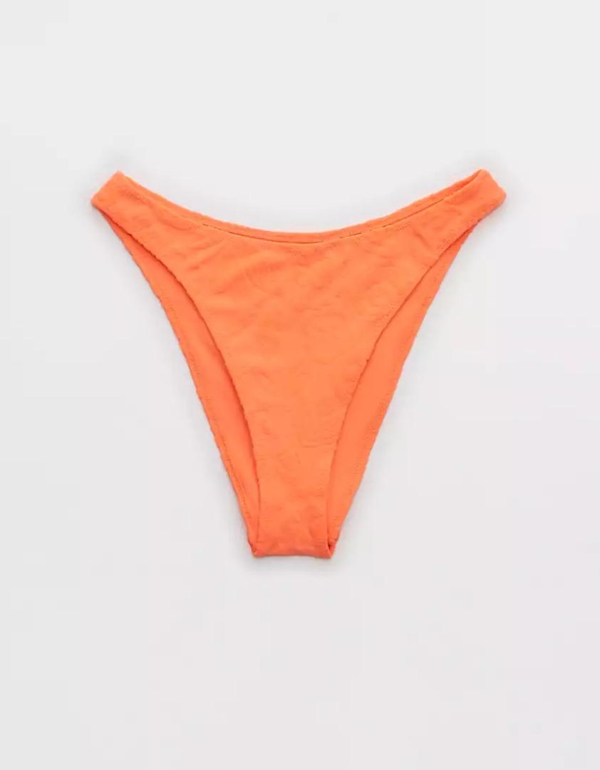 One Set Aerie Terry String Triangle Bikini Top And Bottom Fesyen