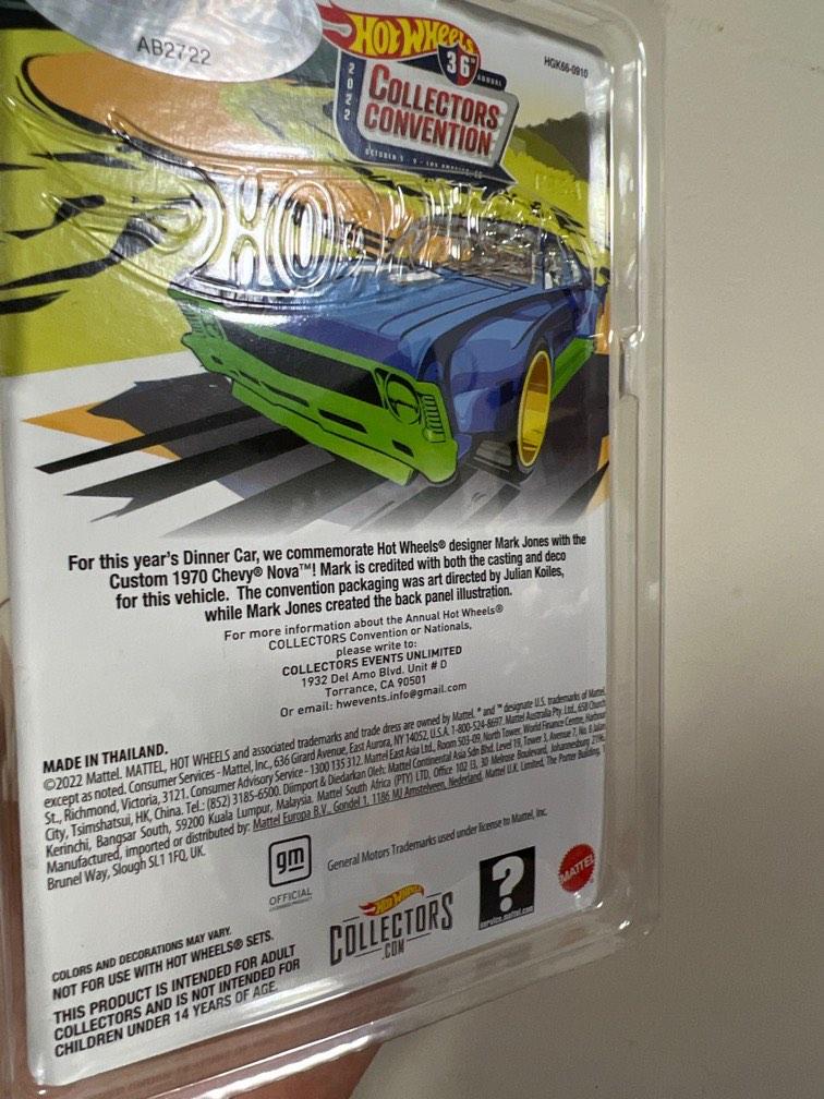 Hot Wheels Th Annual Collectors Convention Los Angeles Dinner Car Nova Town Green