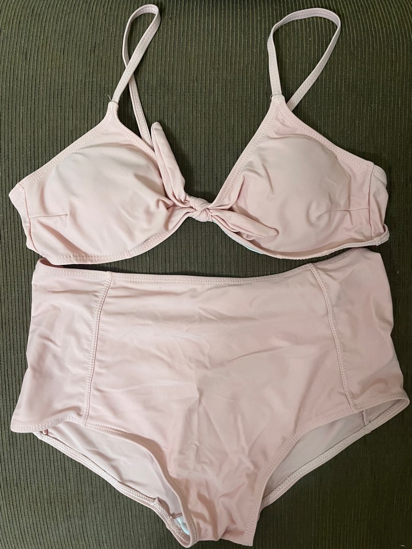 Way Highwaist Bikini In Nude Light Pink Women S Fashion Swimwear
