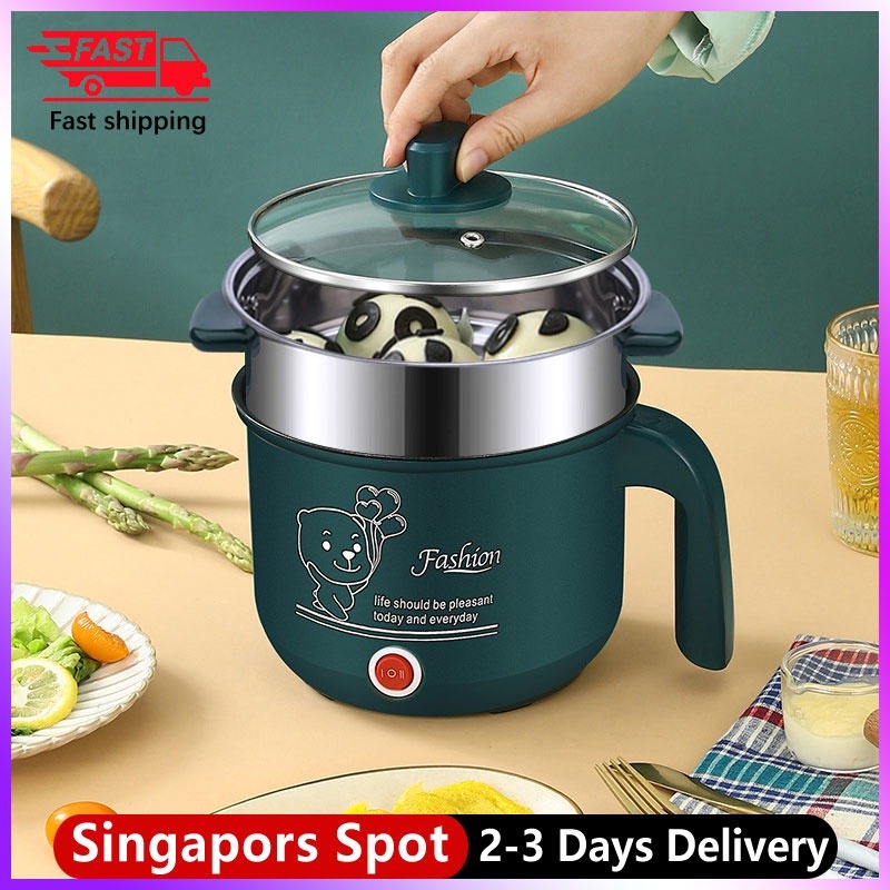 Multifunction Non Stick Pan Electric Cooking Pot Household Hot Pot Single Double Layer Rice