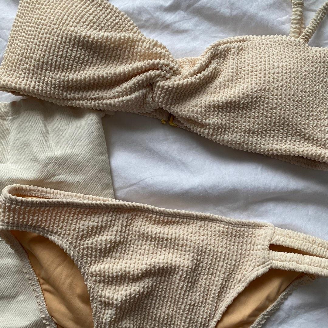 Eighth Mermaid Cleo Bikini Set In Oat Crinkle M Women S Fashion