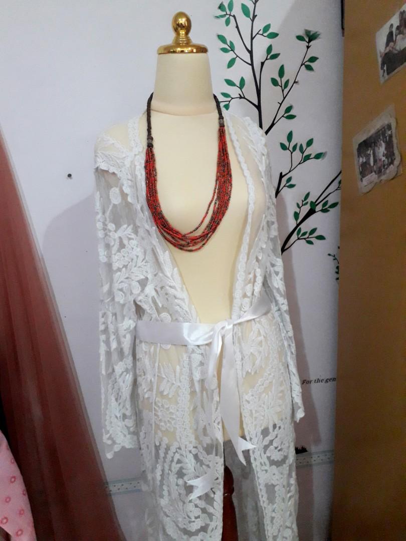 Outer Bikini Luaran Brokat Outer Pantai Fesyen Wanita Pakaian Wanita Baju Luaran Di Carousell
