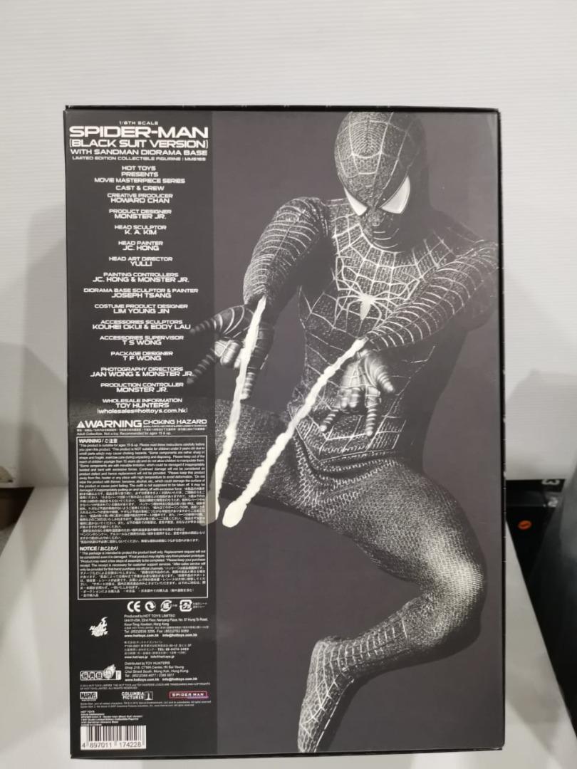HOT TOYS MMS165 SPIDER MAN 3 SPIDER MAN BLACK SUIT VERSION 1 6TH SCALE LIMITED EDITION