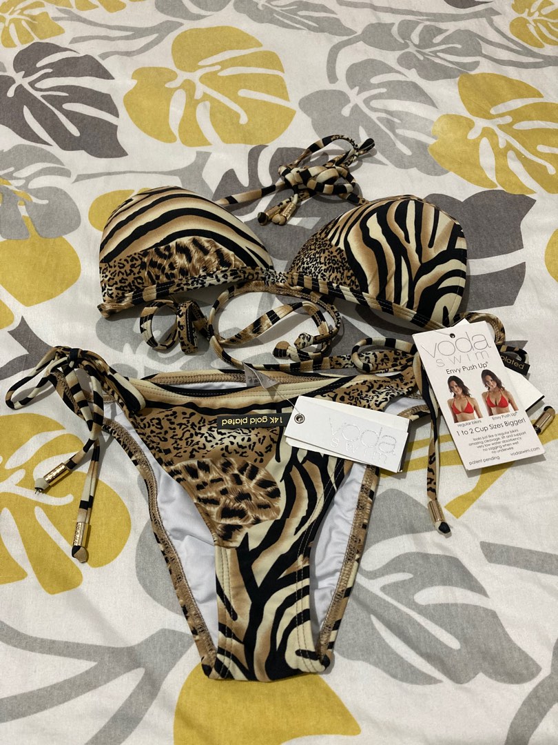 Authentic Voda Swim Envy Push Up Brazilian String Bikini Women S