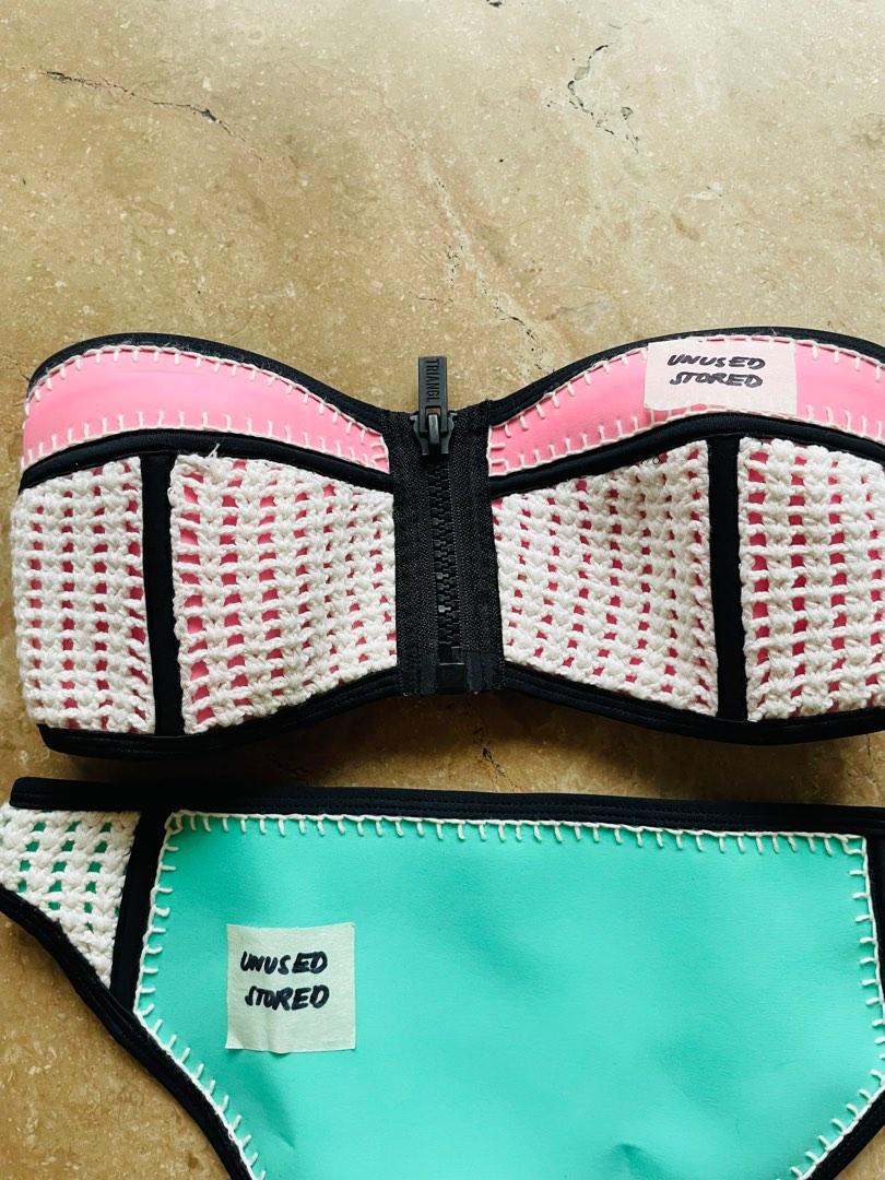 Triangl Bikini Pink And Teal Women S Fashion Swimwear Bikinis Swimsuits On Carousell