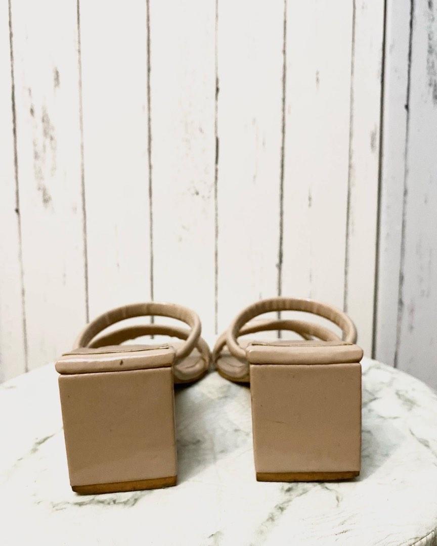 Hq Tutum Nude Block Heels Women S Fashion Footwear Heels On Carousell