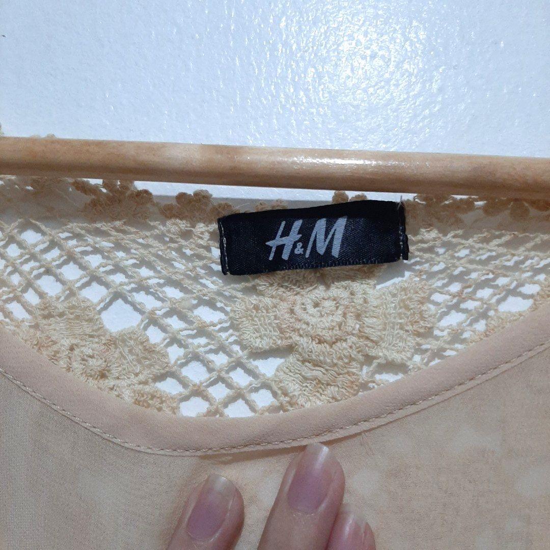H M Nude Sheer Top Women S Fashion Tops Blouses On Carousell