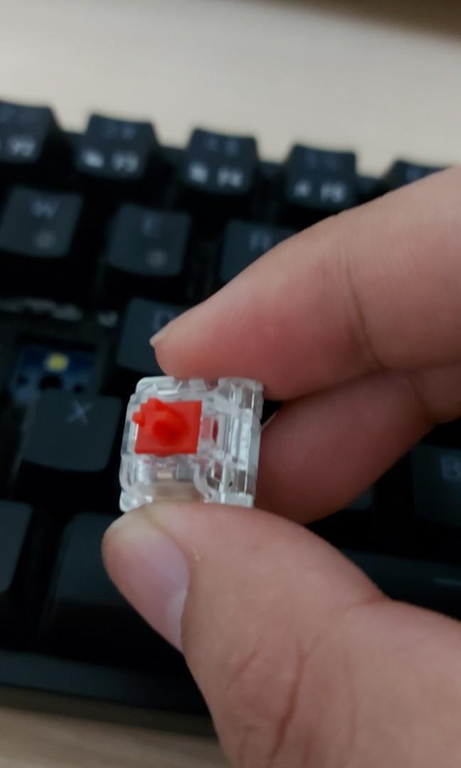 Rk Mechanical Keyboard Hot Swappable Red Keys Computers Tech Parts Accessories Computer