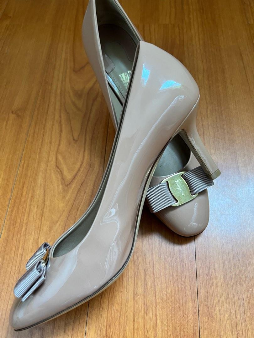 Salvatore Ferragamo Nude Patent Pumps Women S Fashion Footwear Heels