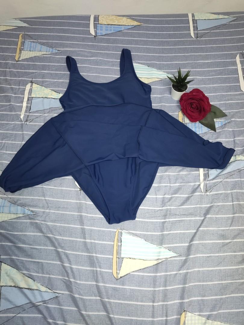 Sogo Blue Flared Skirt Bikini Bathing Suit Women S Fashion Swimwear Bikinis Swimsuits On