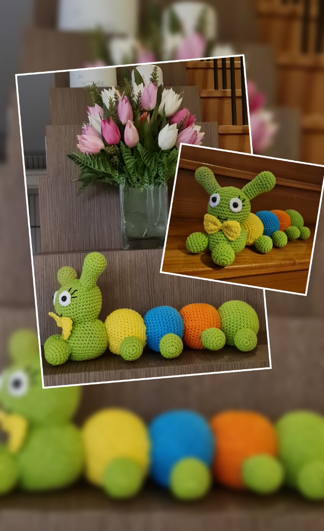 Crochet Caterpillar Hobbies Toys Stationery Craft Handmade Craft