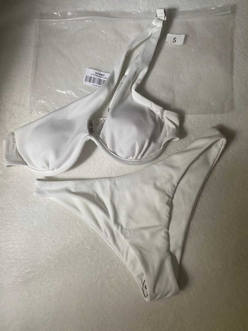 White Bikini Two Piece Women S Fashion Swimwear Bikinis Swimsuits On Carousell