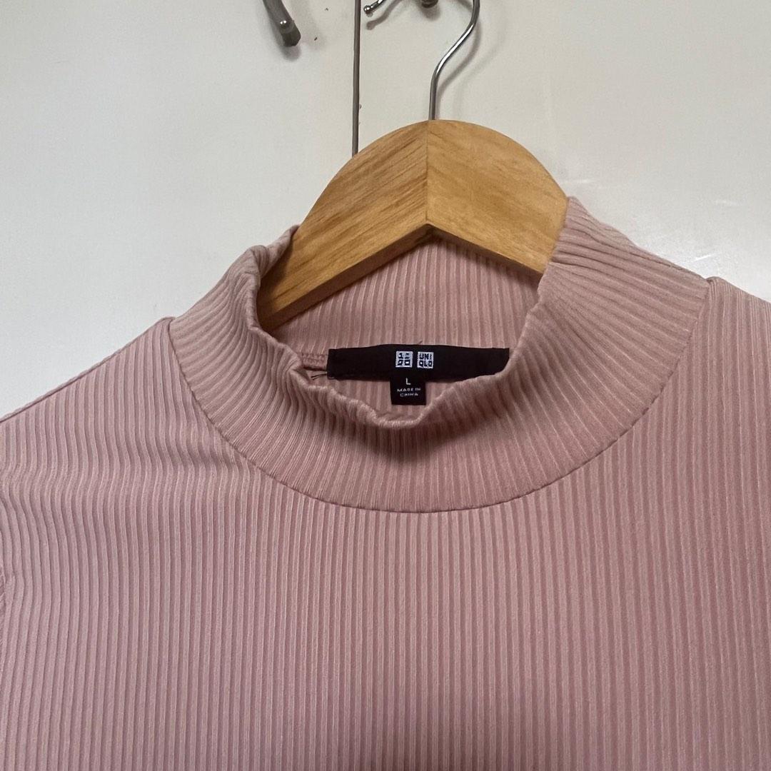 Nude Fitted Turtleneck From Uniqlo Women S Fashion Tops Longsleeves