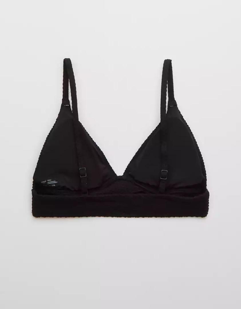 Aerie Jacquard Crossover Triangle Bikini Top Fesyen Wanita Pakaian
