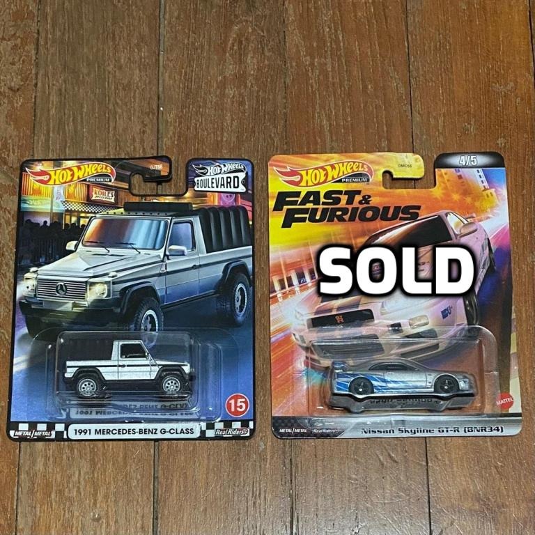 Hot Wheels Boulevard 1991 Mercedes Benz G Class Nissan Skyline GT R BNR34 Car Culture Premium