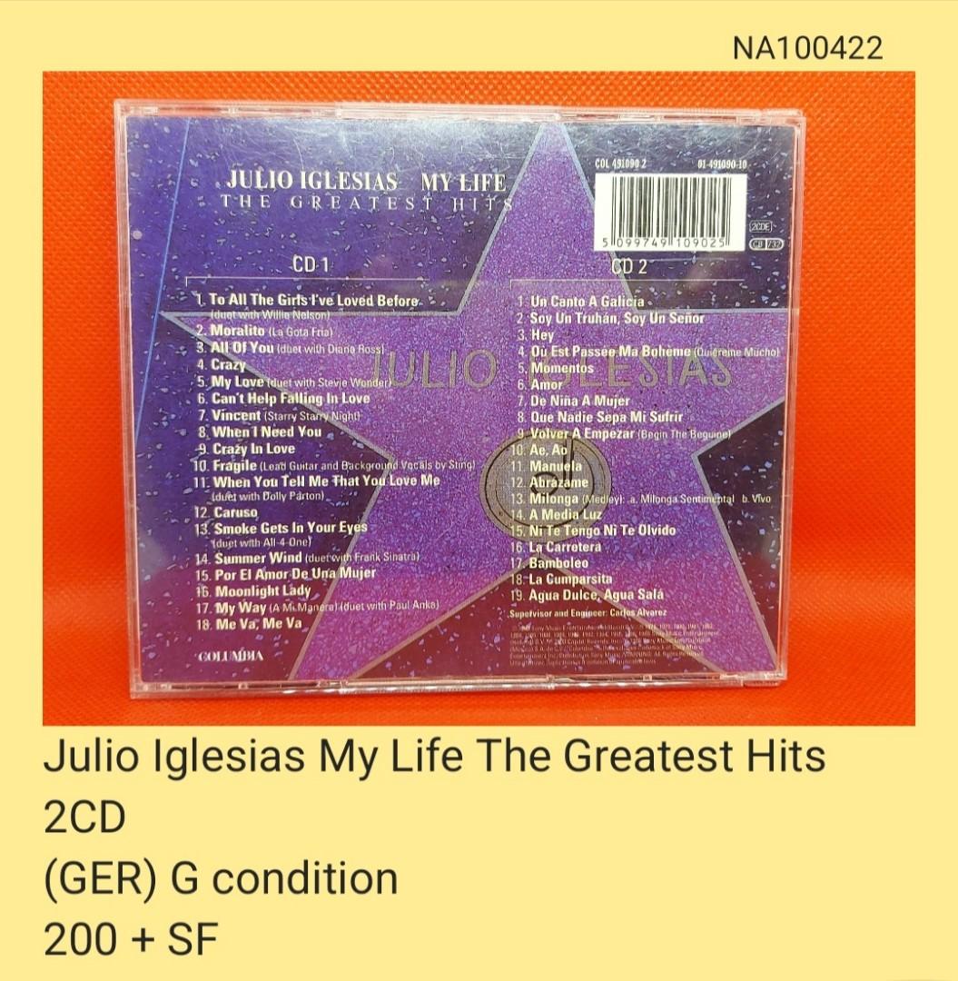 Julio Iglesias My Life The Greatest Hits 2CD Unsealed Hobbies Toys