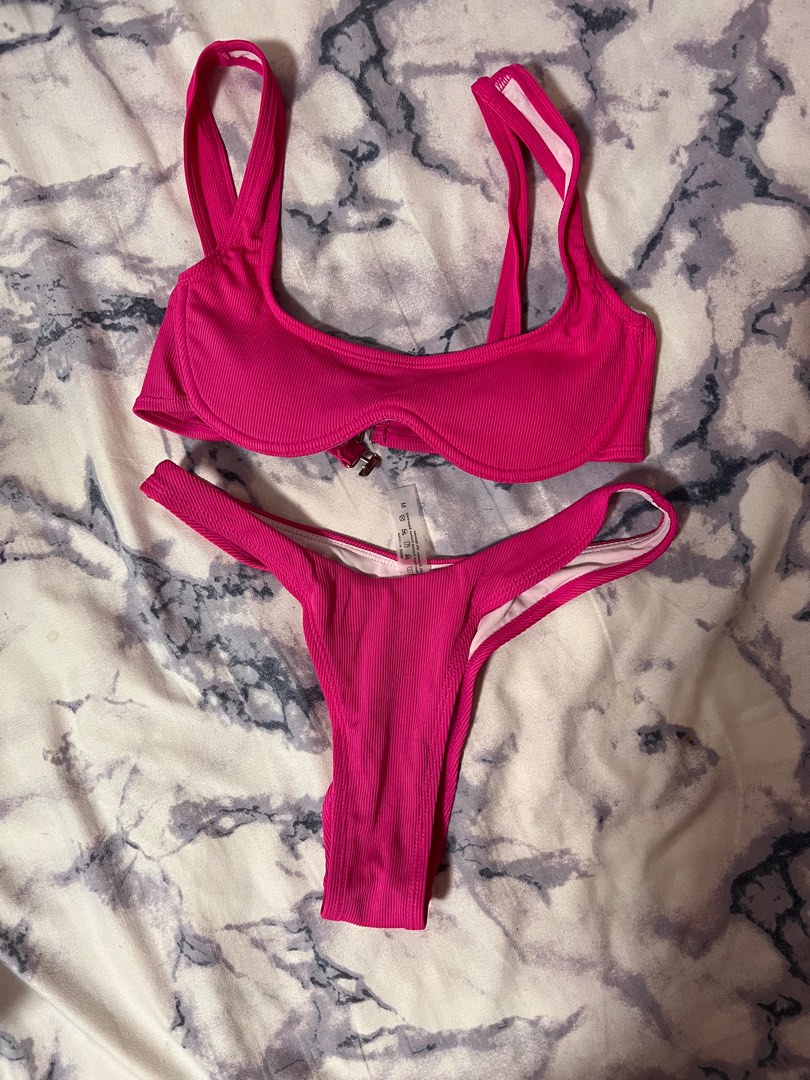 Women Swimsuit Underwire Push Up Tank Style Two Piece T Back Bikini Swimwear Women S Fashion