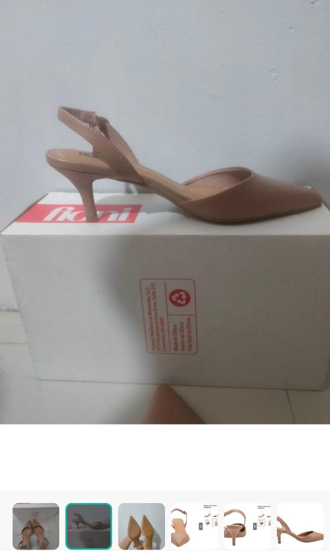 Payless Fioni Luna Nude Slingback Kitten Heels Women S Fashion