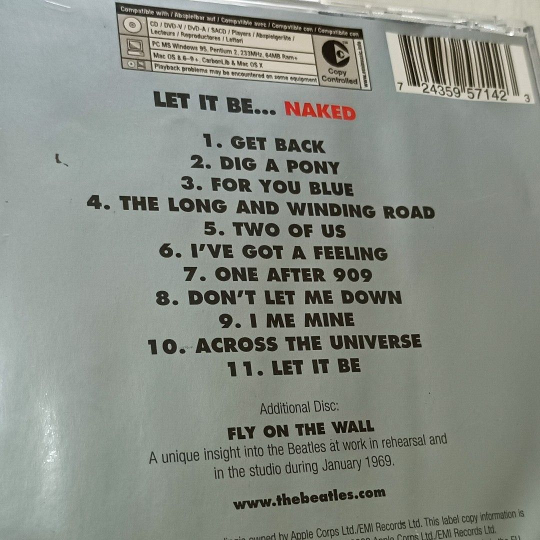 THE BEATLES LET IT BE NAKED CD With ADDITIONAL DISC Hobbies