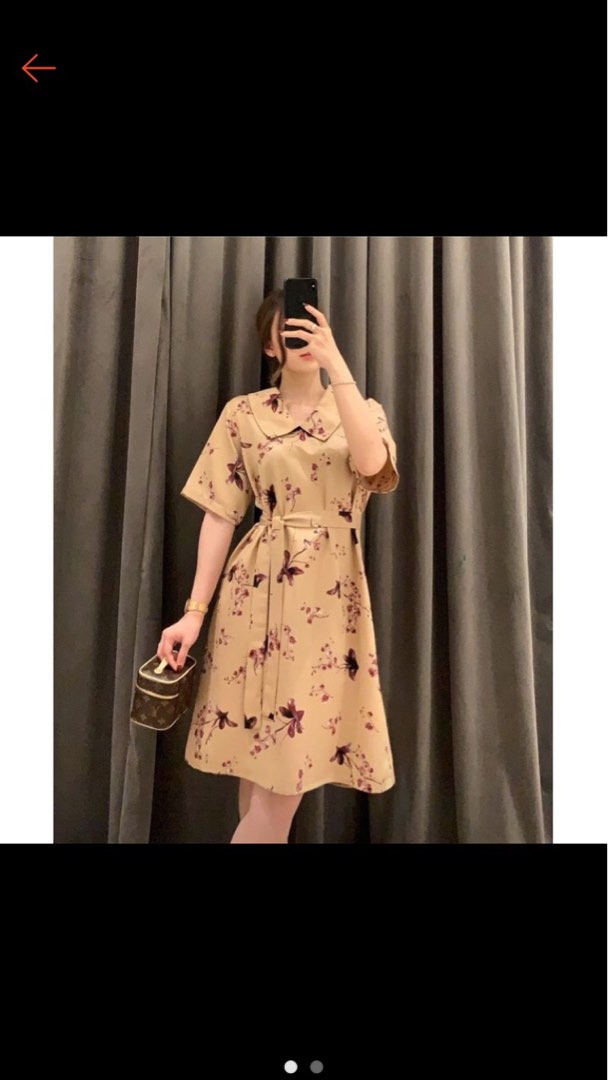 Goulding Eloise Dress Nude Fesyen Wanita Pakaian Wanita Gaun Rok