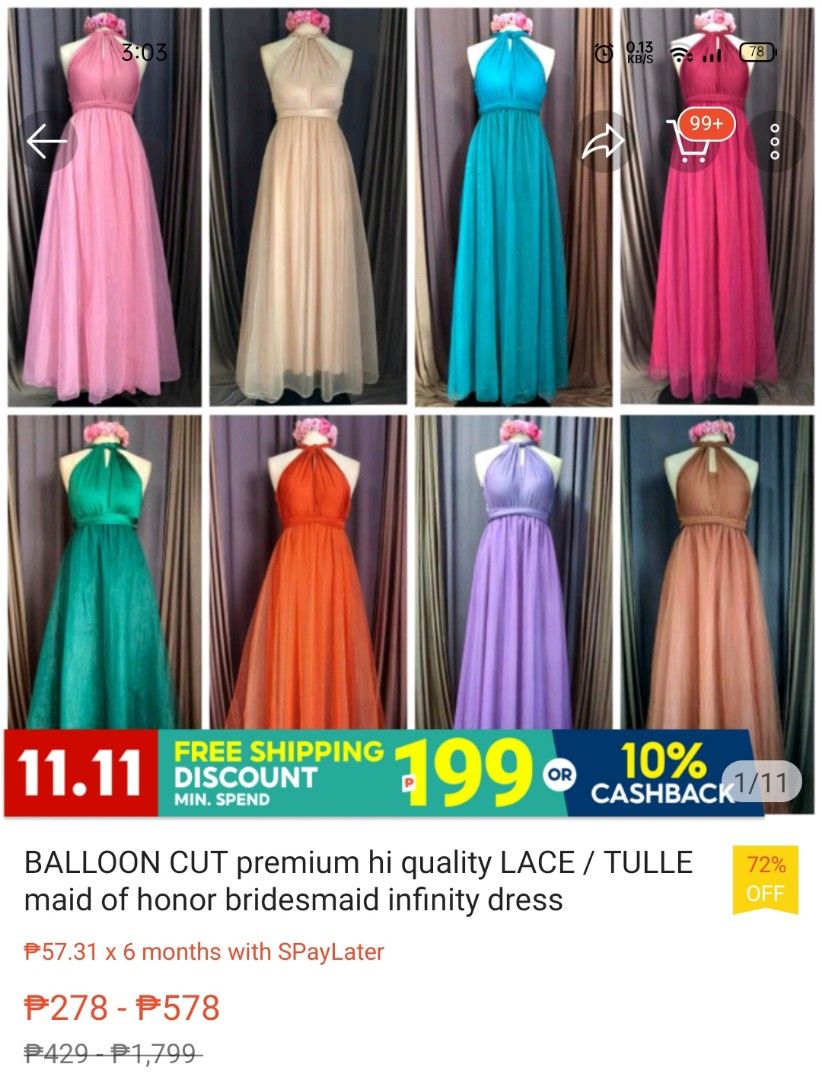 Nude Infinity Dress With Tulle For Bridesmaid Women S Fashion Dresses Sets Dresses On Carousell