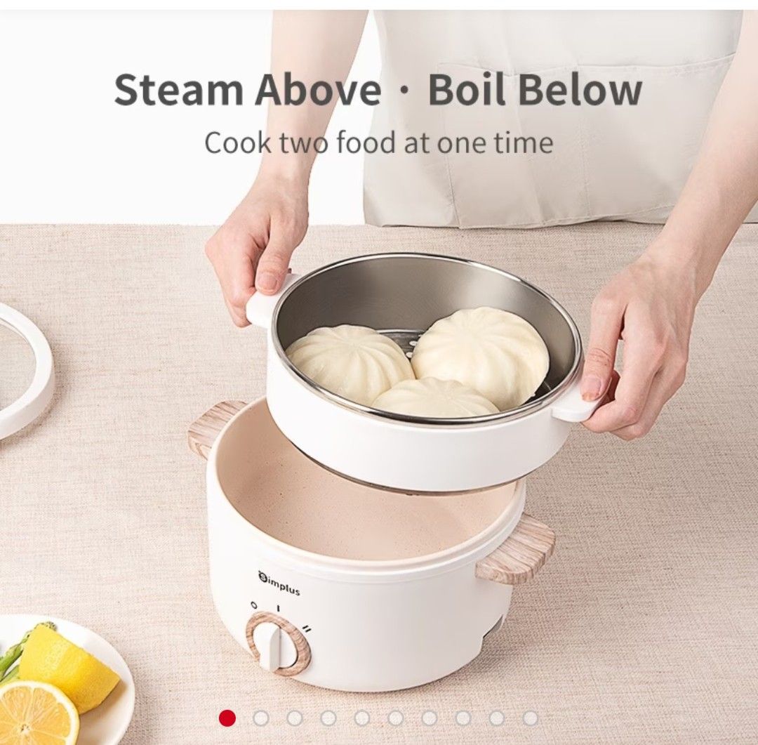 Simplus Electric Cooker Steamer Multicooker Hot Pot Frying Pan Soup Pot