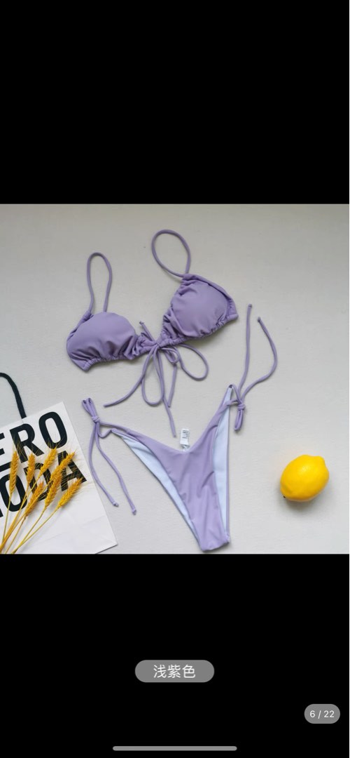 Purple Lavender Bikini Set Women S Fashion Swimwear Bikinis
