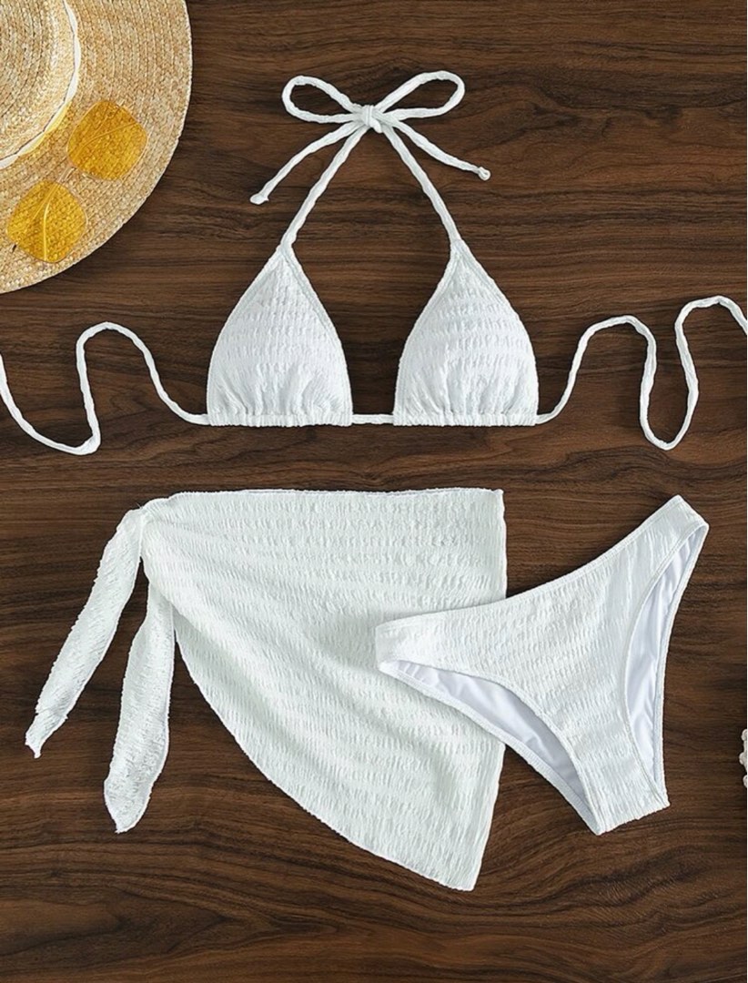 Shein Halter Triangle Bikini With Skirt Women S Fashion Swimwear