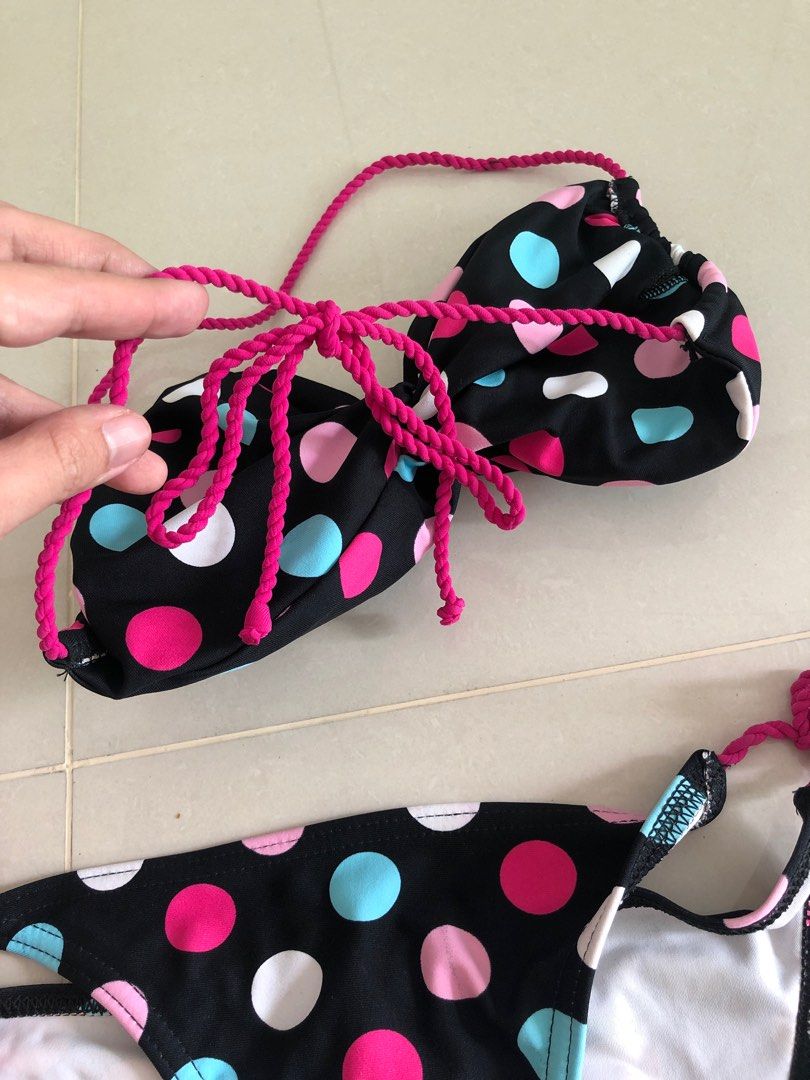 Colourful Polka Dot Black Bikini Women S Fashion Swimwear Bikinis