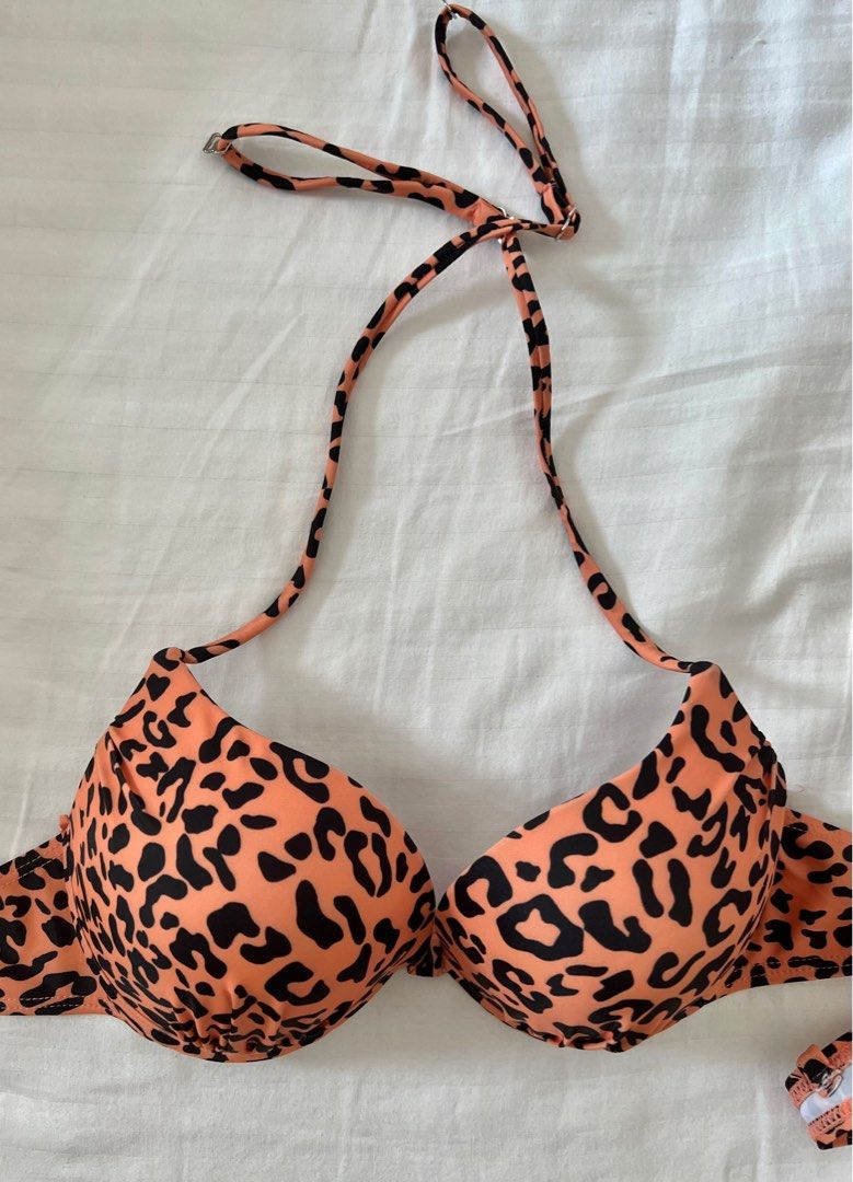 Leopard Print Push Up Bikini Top Women S Fashion Swimwear Bikinis Swimsuits On Carousell